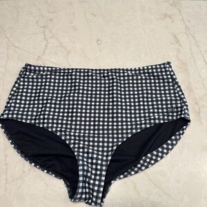 Albion Black and White Checkered Swimwear